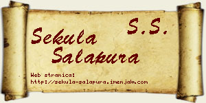 Sekula Salapura vizit kartica